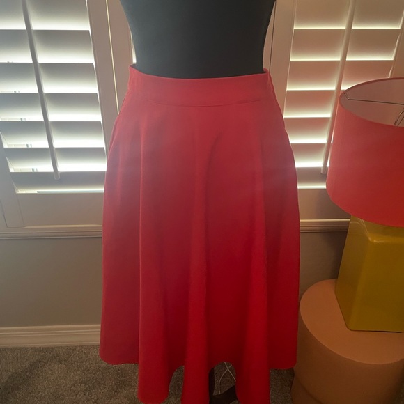 Modcloth Vibrant Red A-Line Skirt - Picture 2 of 5
